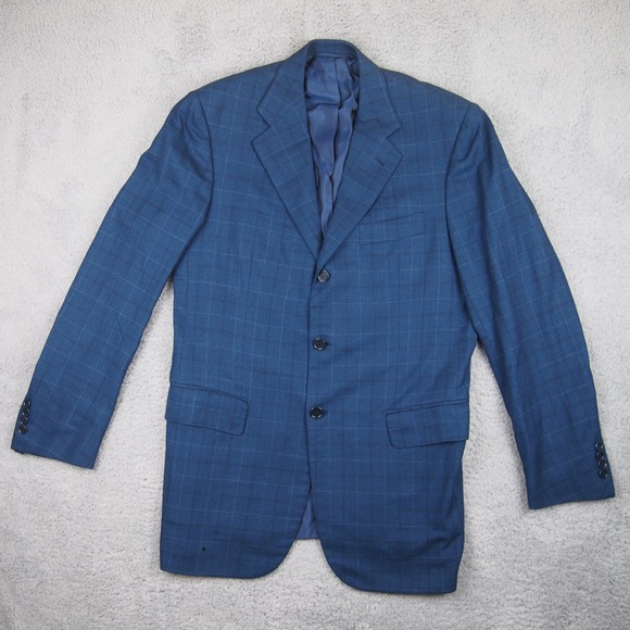 LUCIANO BARBERA Collezione Blue Blazer‎ Sport Coat Men’s 52 Wool Jacket Italy - Picture 1 of 12